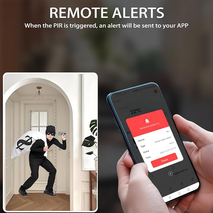 Smart Motion Sensor, WiFi PIR Motion Sensor - Image 4
