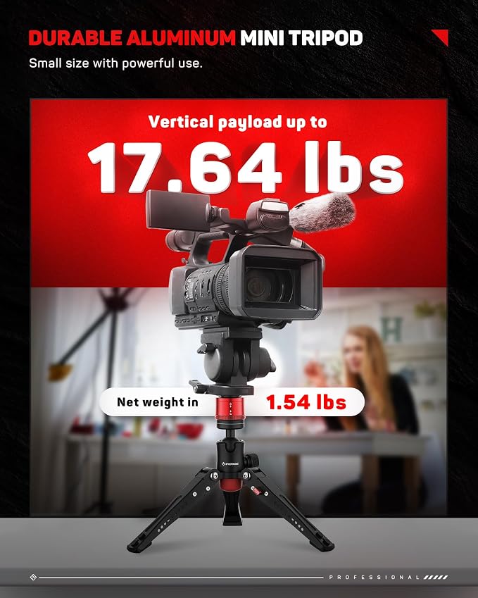 IFOOTAGE Monopod Base Cobra 3 Base, Aluminum Desktop Mini Tripod - Image 6