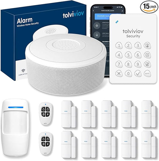 tolviviov Alarm System for Home Security, Door Alarm Systems, App Alerts by tolviviovDirect