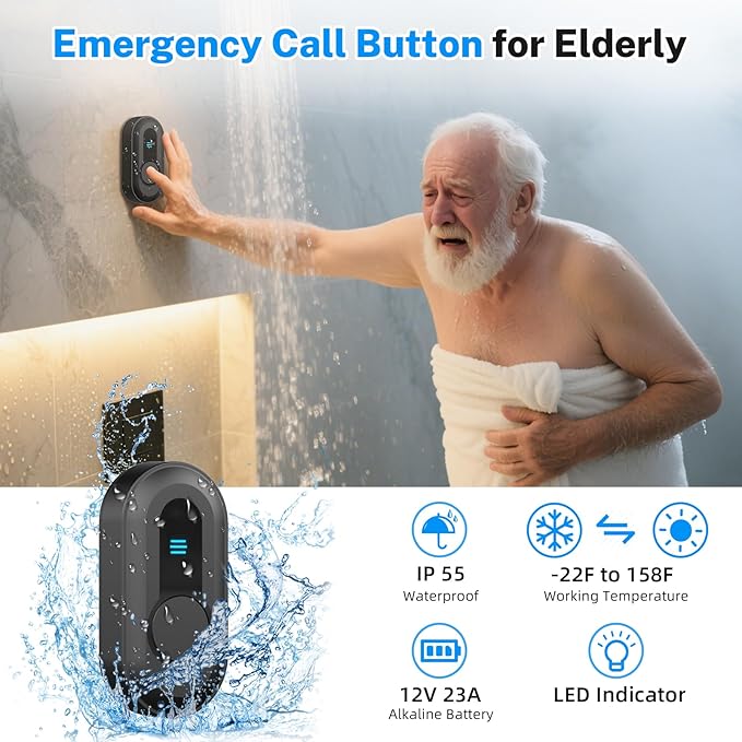 Wireless Emergency Call Button System - 500 Ft Range Caregiver Pager - Image 5