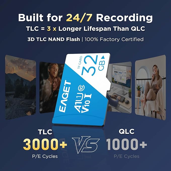 EAGET 5-Pack 32GB TF Memory Card Up to 100MB/s Read 30MB/s Write - Image 4