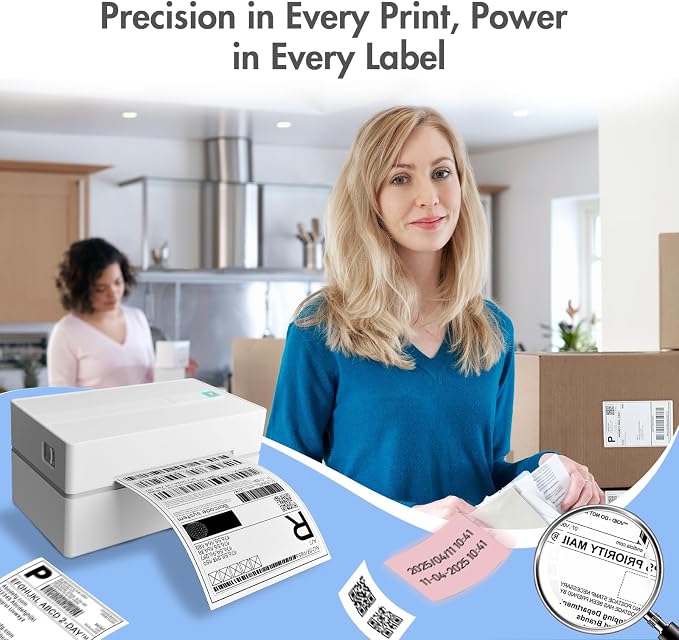 Bluetooth Thermal Shipping Label Printer: 4x6 Wireless Label Maker - Image 7
