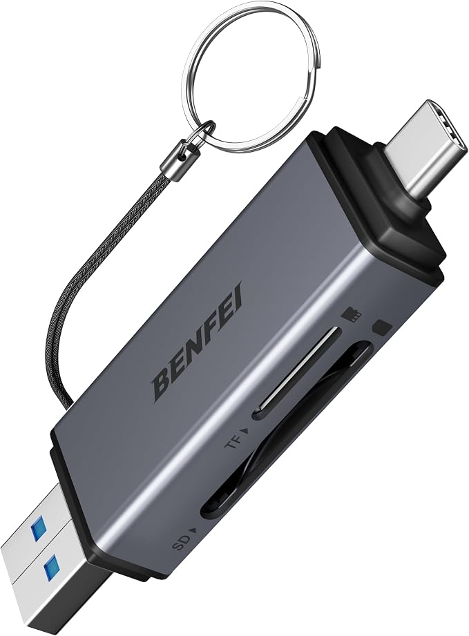 BENFEI SD Card Reader, USB C to SD Micro SD Card Memory Card Adapter Dual Slot by BENFEI