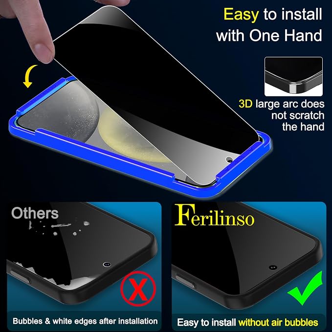 Ferilinso 3 Pack Privacy Screen Protector - Image 6