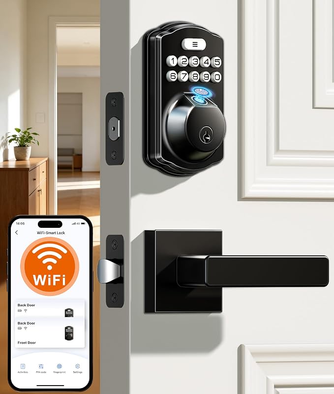 Veise VE012W-L Built-in Wi-Fi Fingerprint Smart Lock by Veise