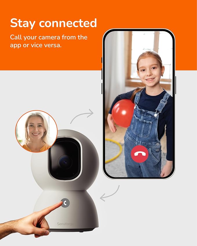 SensForge 2.5K Rechargeable Pan-Tilt Security Camera, 360° Dual-Band WiFi Home - Image 9