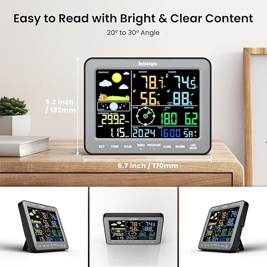 Sainlogic SA68 Weather Station 12-in-1 Weather Station Wireless Indoor Outdoor - Image 2