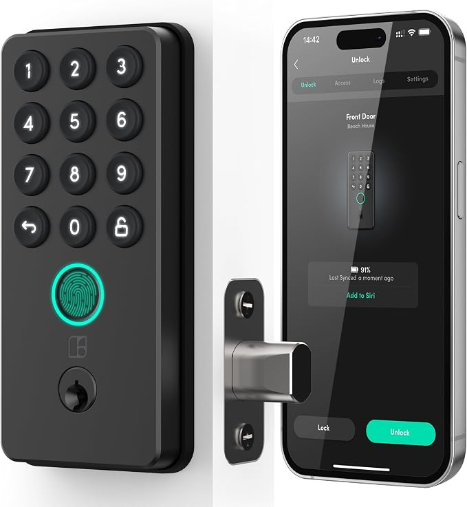 igloohome Deadbolt Go Smart Lock w/Fingerprint, Digital Keys, Remote PIN Codes by igloohome