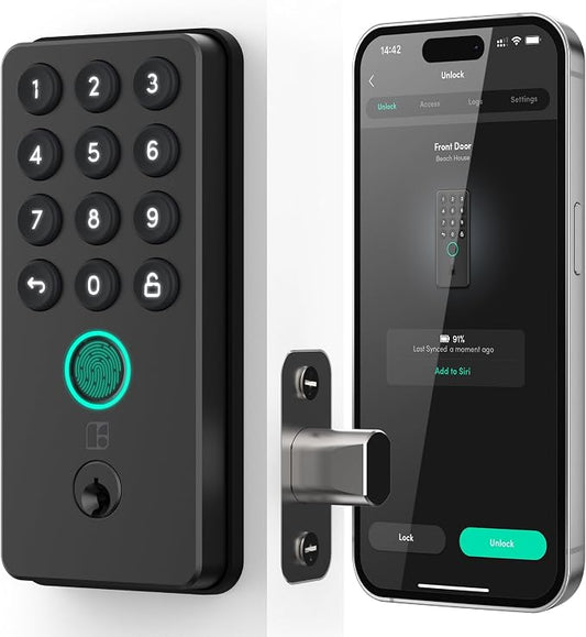 igloohome Deadbolt Go Smart Lock w/Fingerprint, Digital Keys, Remote PIN Codes by igloohome