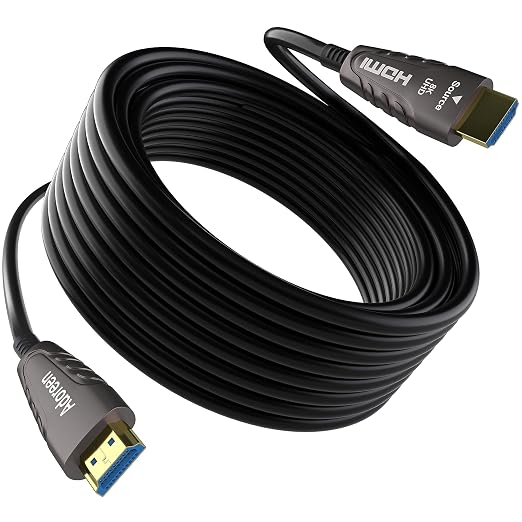 Adoreen 8K Fiber Optic HDMI 2.1 Cable 25 Feet, Active Optical HDMI Cord by Adoreen