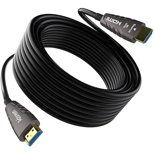 Adoreen 8K Fiber Optic HDMI 2.1 Cable 40 Feet, Active Optical HDMI Cord by Adoreen