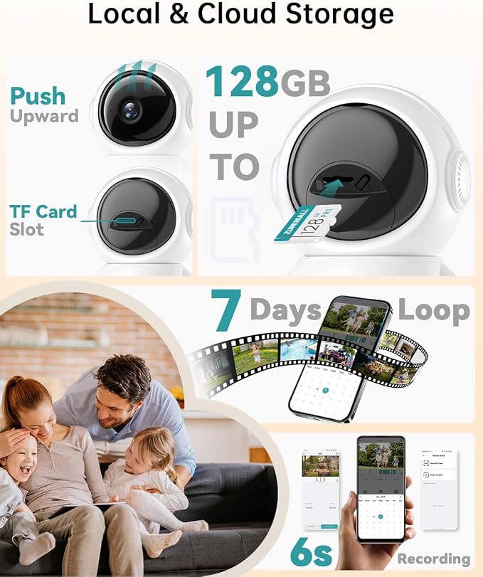 ZUMIMALL Security Camera Indoor, 5G/2.4G WiFi Baby Monitor - Image 7