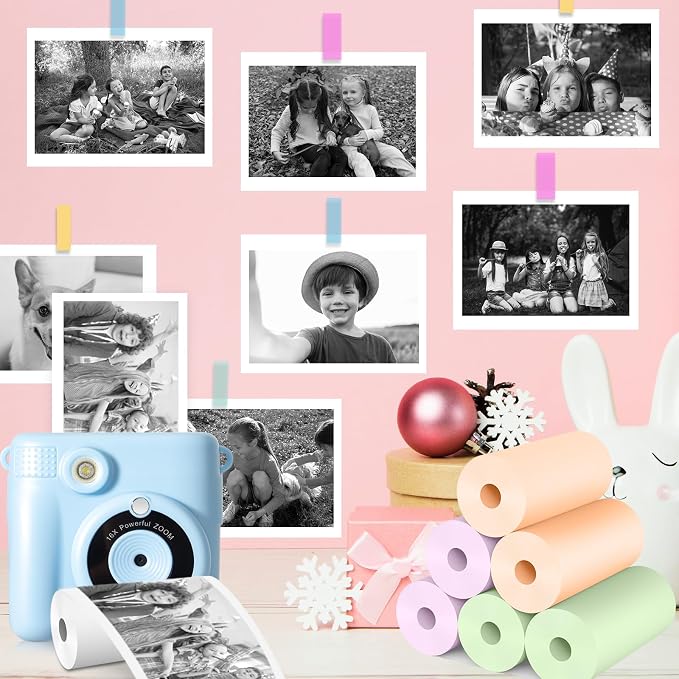 6 Rolls Kids Camera Instant Print Refill Paper Set, Phetium HD Printing Thermal - Image 6