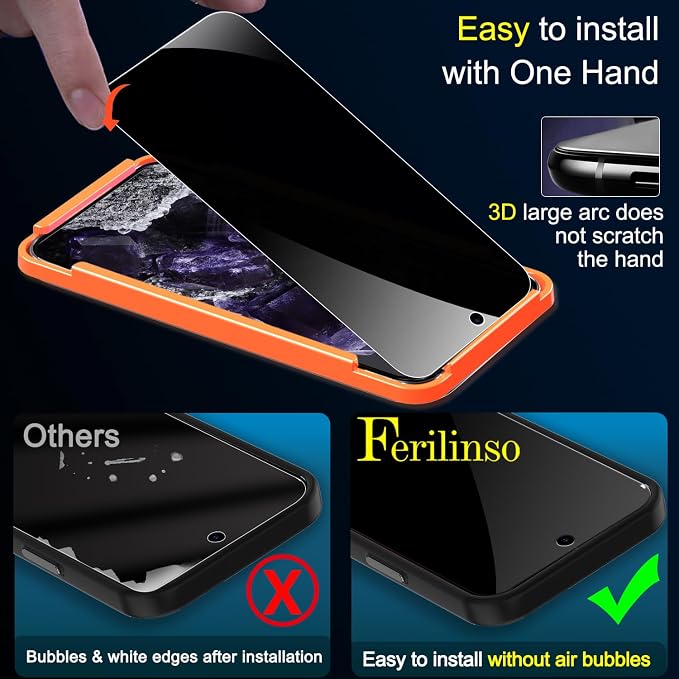 Ferilinso 3 Pack Privacy Screen Protector - Image 6