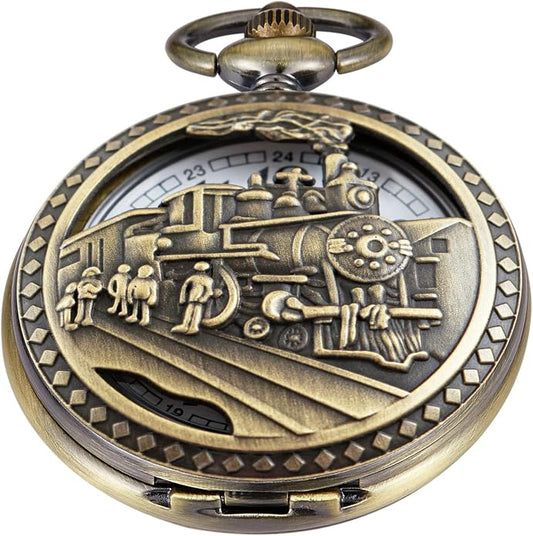 Men's Pocket Watch, Arabic Digital Dial Pocket Watches by Whodoit