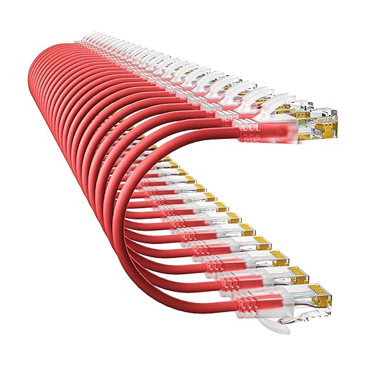 Cat6a Patch Cables 0.5ft Slim, Cat6 Ethernet Patch Cable Pure Copper, Flexible by 10Gsupxsel