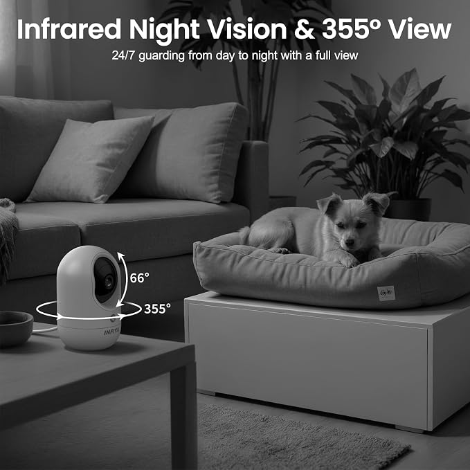 INFIYA 2K Indoor Camera-360° Pan/Tilt Baby/Elderly/Pet Camera - Image 7