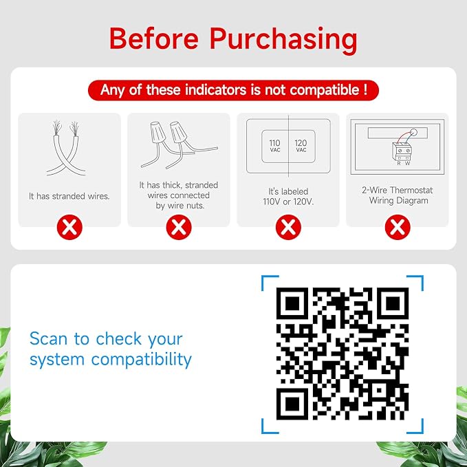 Smart Thermostats for Home, WiFi Thermostats 4.3 Inches Touch Screen Compatible - Image 2