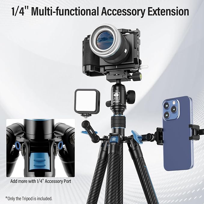 SIRUI 60" Carbon Fiber Tripod for Camera - Image 8