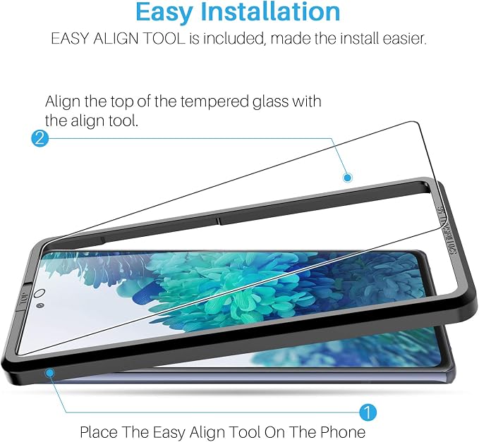 LK 3 Pack Samsung Galaxy S20 FE 5G Screen Protector+3 Pack Camera Lens Protector - Image 3