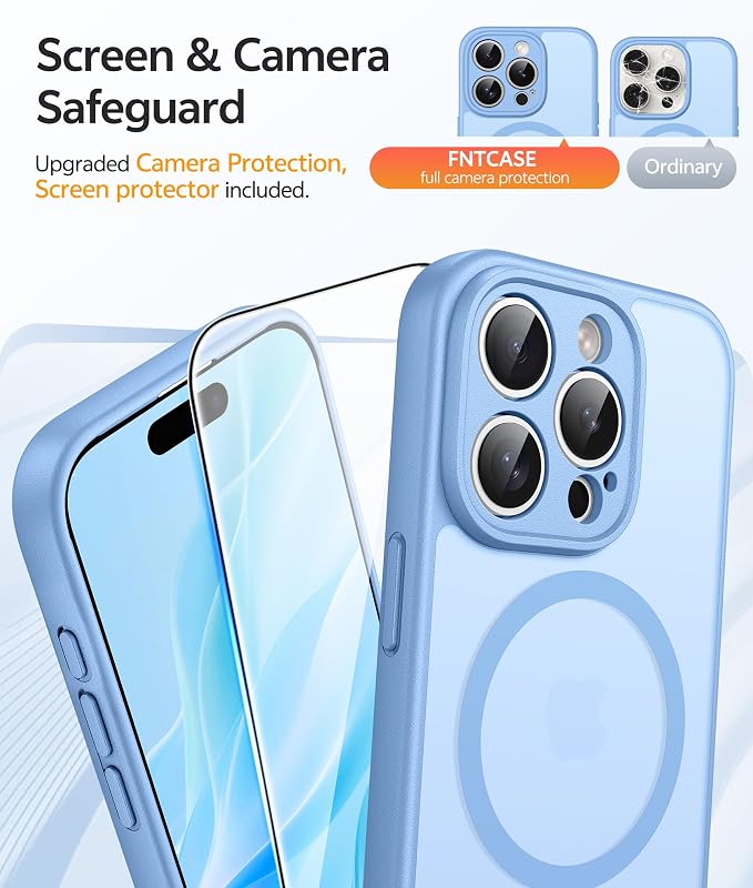 FNTCASE for iPhone 15 Pro Case: Translucent Matte Cases - Image 4