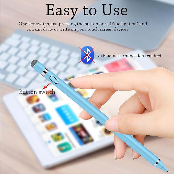 CMARS Active Stylus Pen for Touchscreen, Rechargeable Universal Pencil for iPad - Image 4