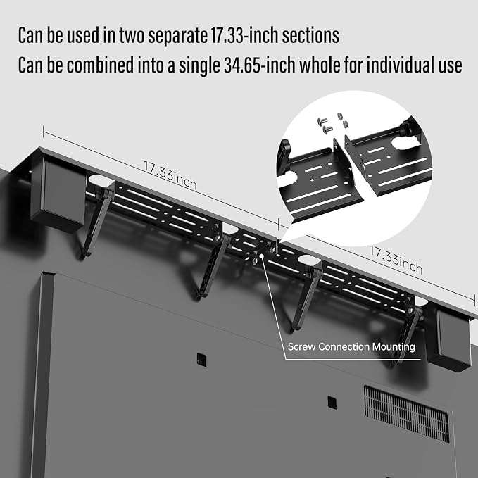 CABTE Adjustable Steel TV Top Shelf, Floating TV Stand, Universal Monitor Shelf - Image 7