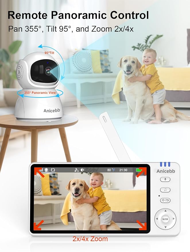 5" HD Video Baby Monitor with Camera and Audio, No WiFi Hack-Proof Security - Image 4