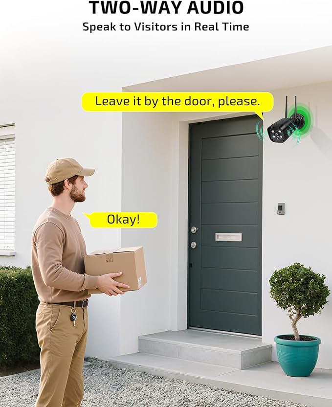 《130°Wide Angle》Wireless Security Camera System Outdoor, Wireless Cameras - Image 4