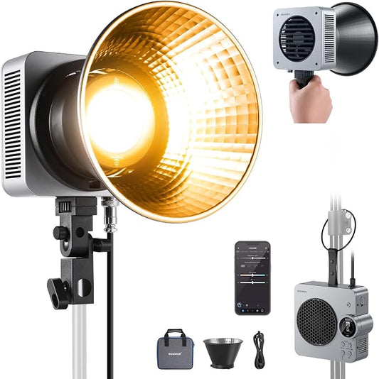 NEEWER HS200B Portable LED Video Light APP/2.4G/DMX Control, 280W 84400lx/1m Bi by Neewer