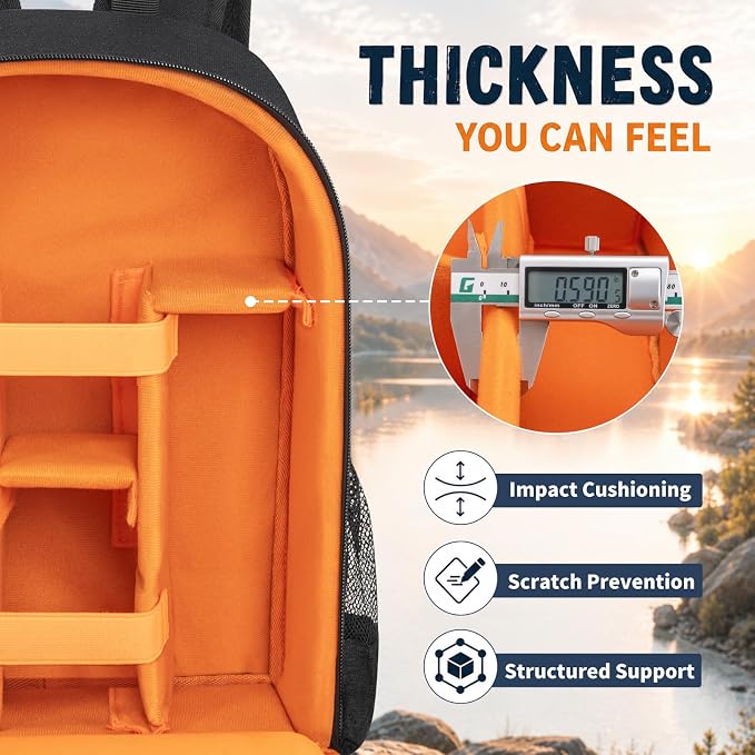 Camera Backpack for Photographers, DSLR Camera Bag - Image 6