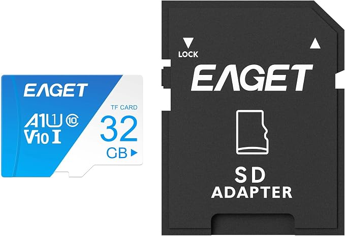 EAGET 1-Pack 32GB TF Memory Card Up to 100MB/s Read 30MB/s Write by EAGET