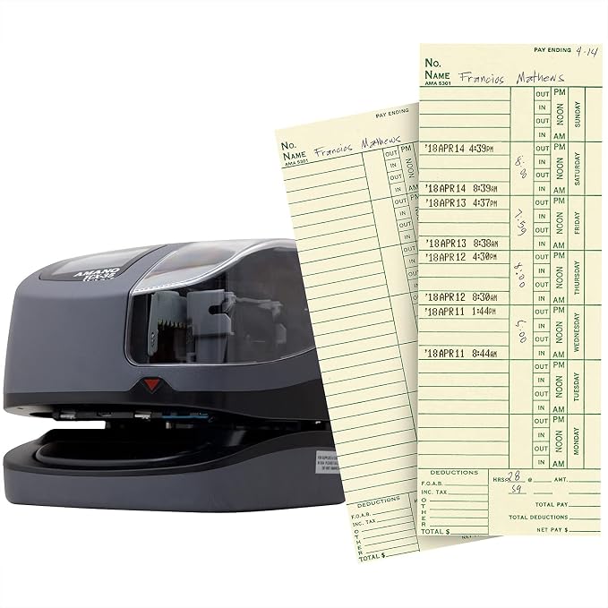 AMANO TCX-35 Time Clock for Employees, Electronic Punch Clock for Small Business - Image 2