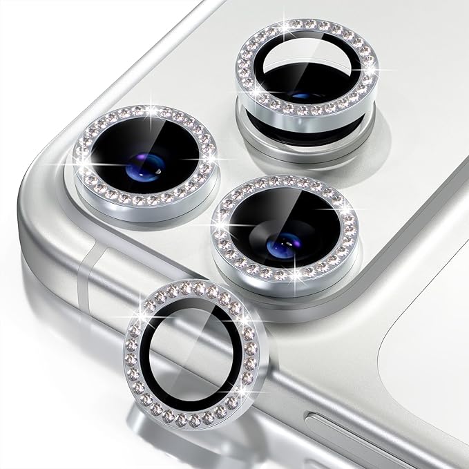 Misea Compatible for iPhone 17 Pro/iPhone 17 Pro Max Camera Lens Protector Bling by Misea