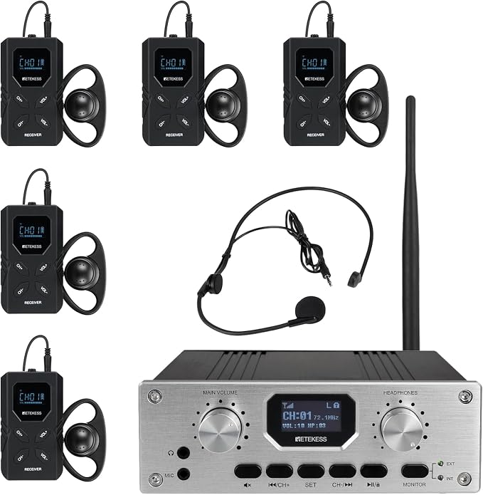 Retekess TT119 Assistive Listening System, Church Translation System, 300m/980ft by Retekess