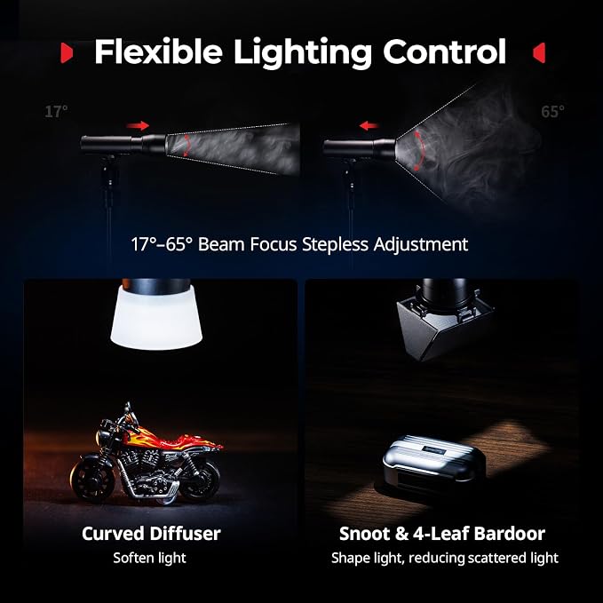 SmallRig RF 05B Portable LED Photography Flashlight 1900K-8000K, 2600mAh 5W-8W - Image 3