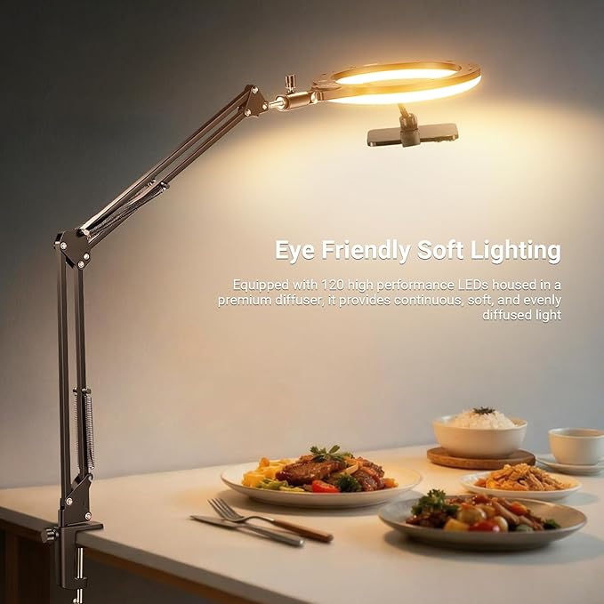 NEEWER Entry Level Version 10.5" Overhead Desktop LED Ring Light, Clamp Stand - Image 4