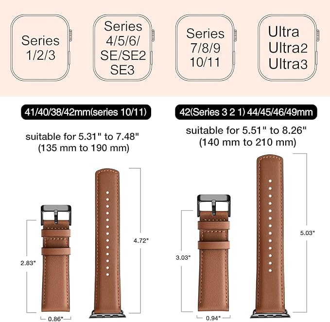 SUNFWR Leather Bands Compatible - Image 5