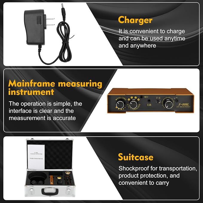 Underground Water Leak Detector, Water Pipe Leak Detector, Two Size Sensors - Image 3