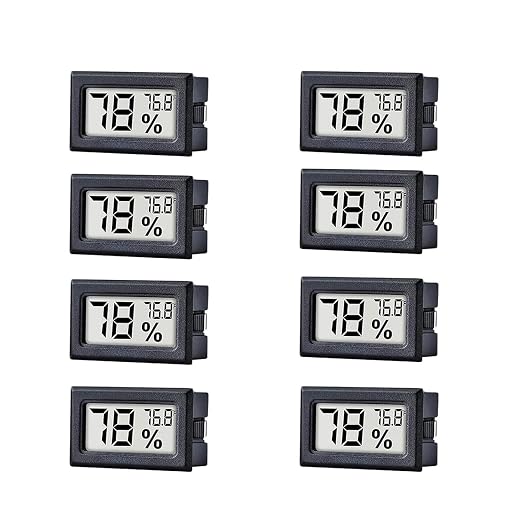 8 Pack Mini Indoor Temperature Humidity Meter Gauge Thermometer Hygrometer LCD by Maiweitong