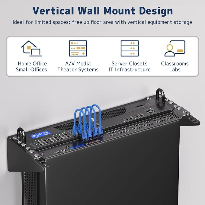 4U Vertical Wall Mount Rack - Image 2