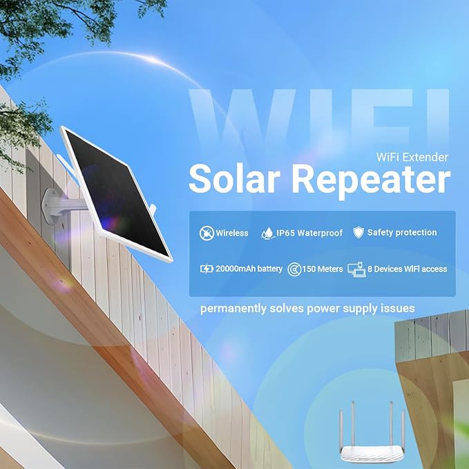 Solar Outdoor Repeater, Weatherproof Wi-Fi Range Extender-2.4GHz Outdoor - Image 2