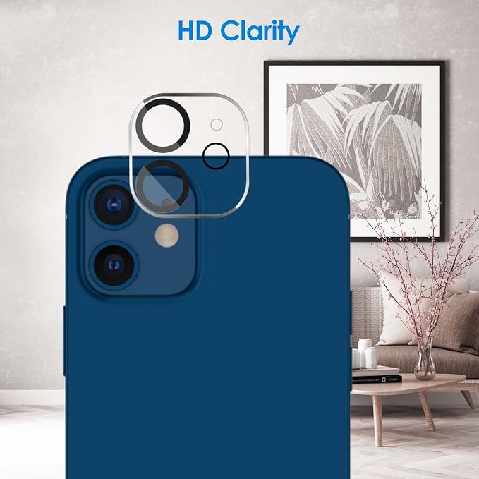 JETech Camera Lens Protector for iPhone 12 6.1-Inch, 9H Tempered Glass - Image 3