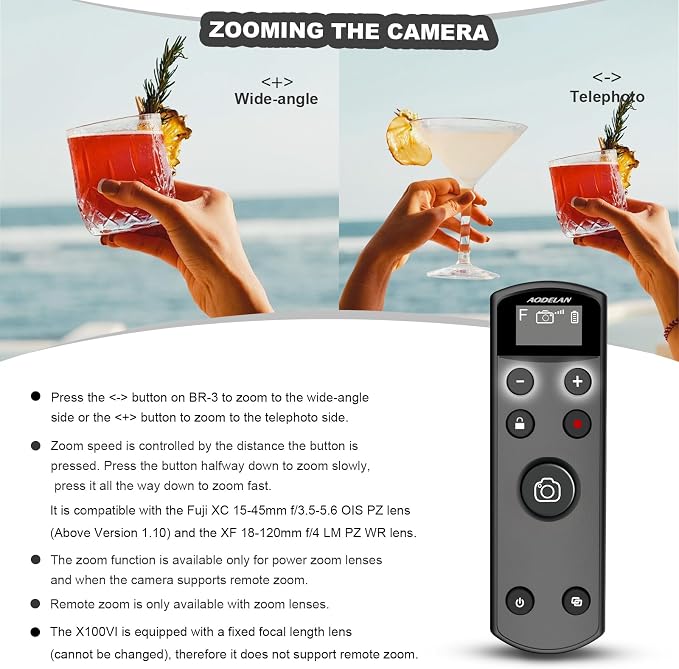 for FUIIFILM Camera Wireless Remote Control, Rechargeable Shutter Release - Image 5