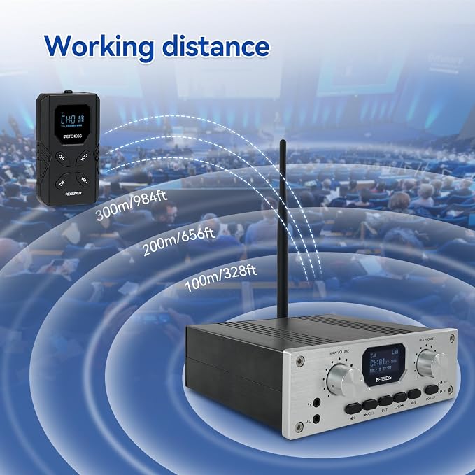 Retekess TT119 Assistive Listening System, Church Translation System - Image 6