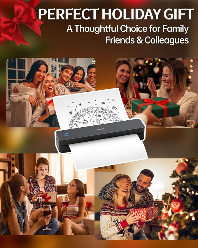 Inkless Portable Printer for Travel, Wireless Thermal Printer Supports 8.5 x - Image 9