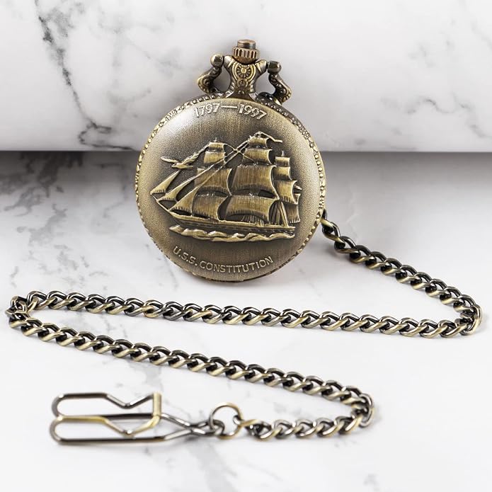 Men's Pocket Watch, Arabic Digital Dial Pocket Watches - Image 5