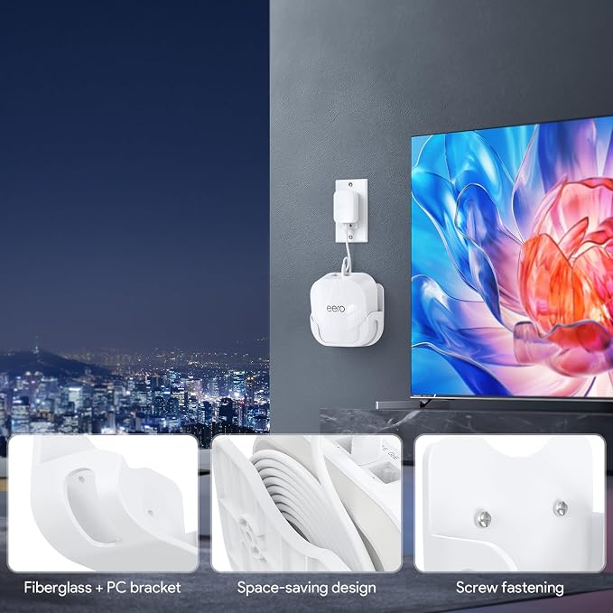 XLTTYWL eero 7 Wall Mount Kit, erro 7 Mount Bracket Optimize Space&Cable - Image 6