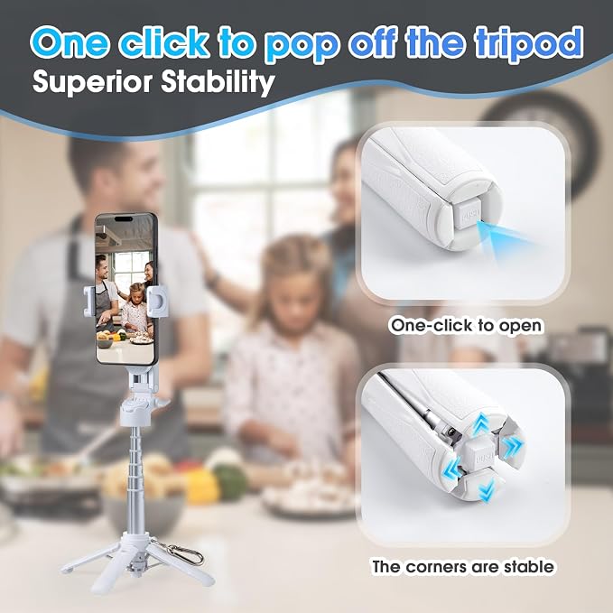 Magnetic Tripod for Phone, 2 in 1 for Magsafe Stand＆ Clip Portable Pocket Size - Image 4