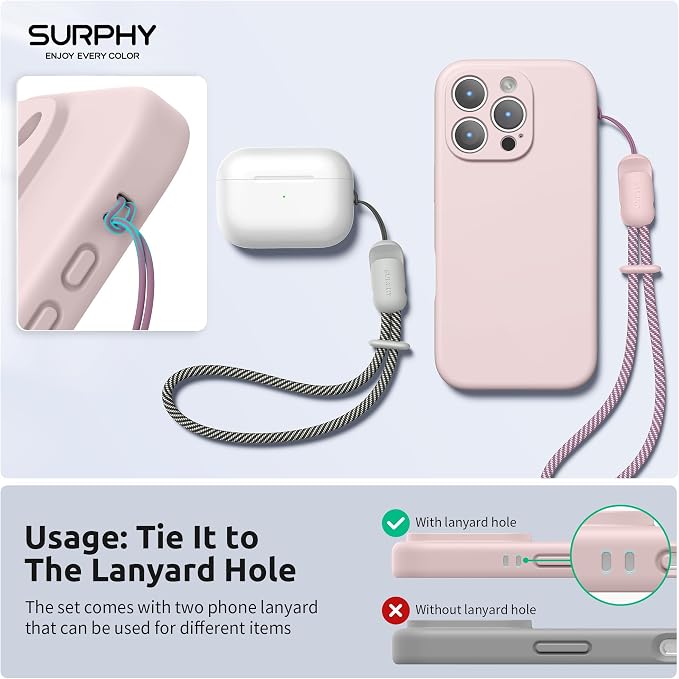 SURPHY 2 Pack Phone Lanyard for Cellphone Case, Phone Wrist Strap for Case - Image 2